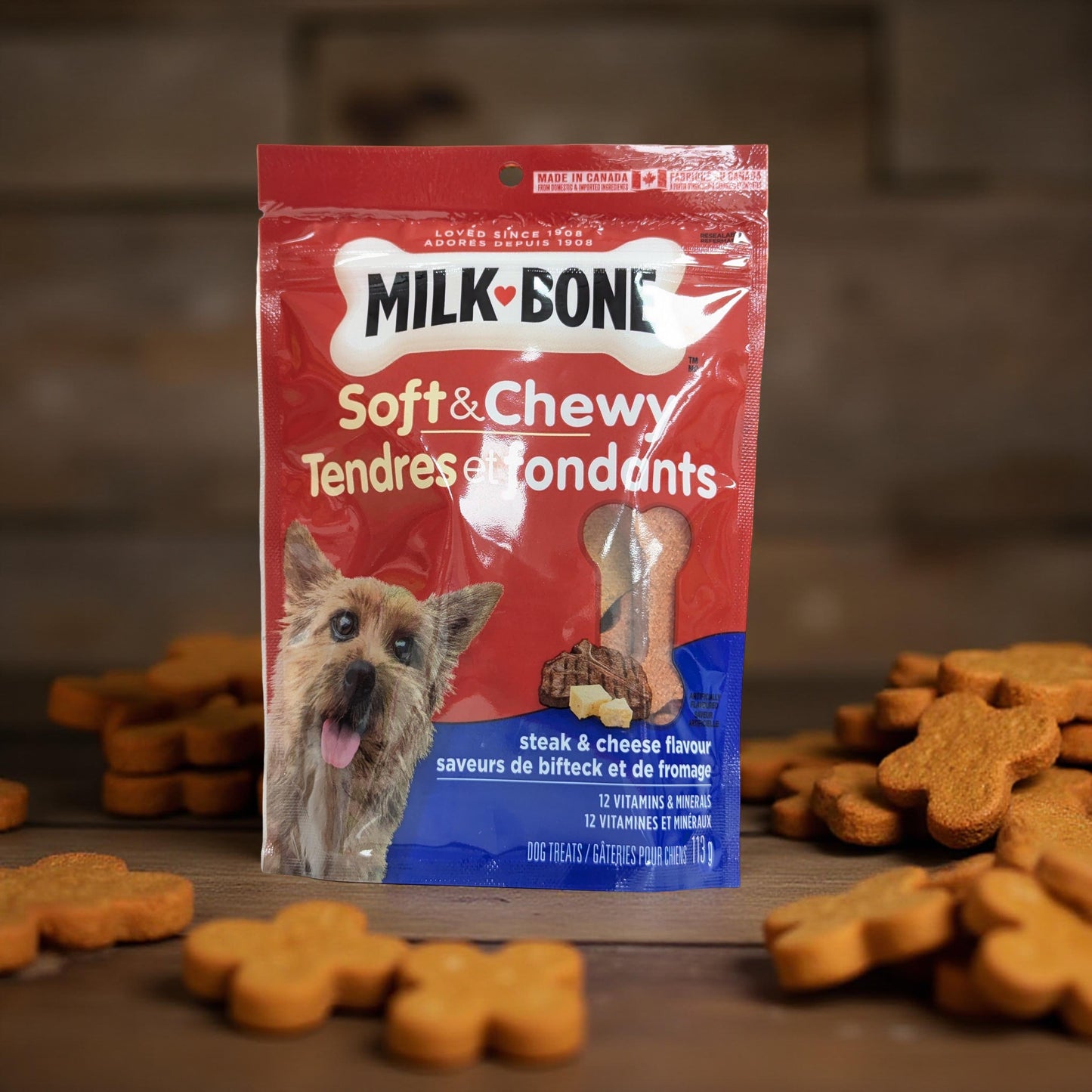 Milk Bone Steak & Cheese 113G