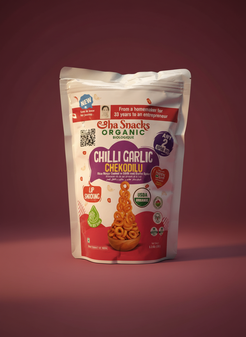 Aaha Chilli Garlic Chekodilu 150g