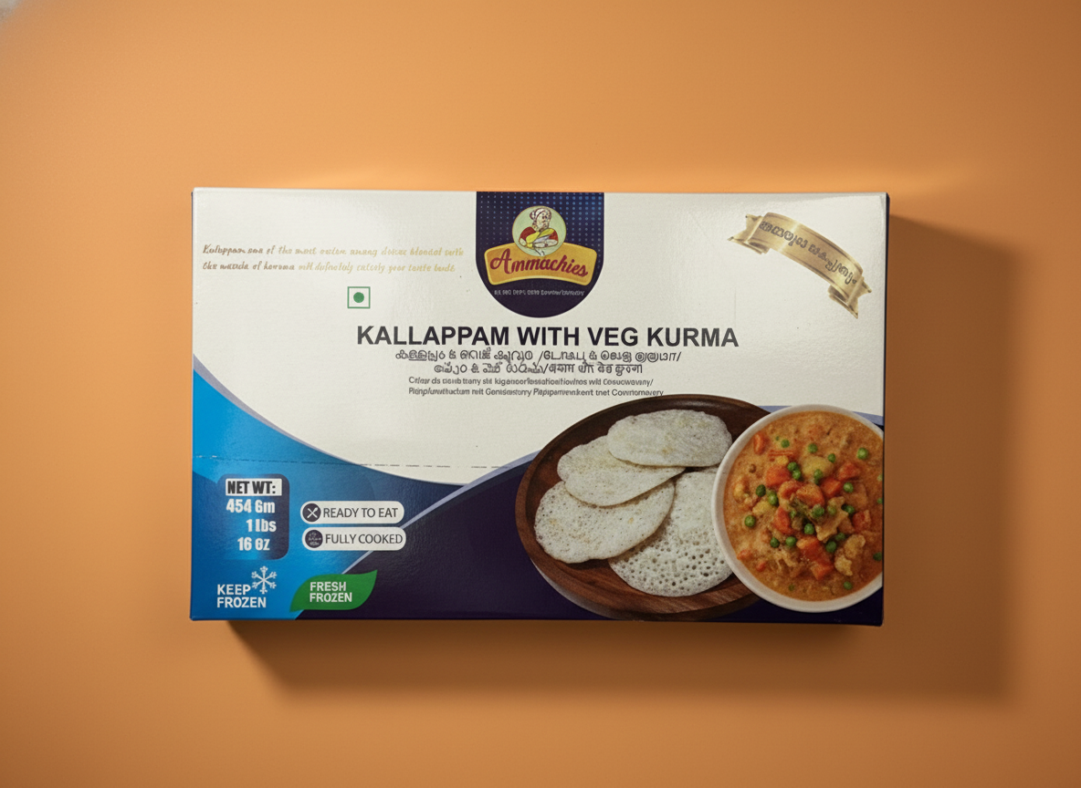 Ammachies Frozen Kallapam with Veg Kurma 1lb