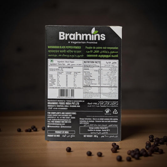 Brahmins Black Pepper Powder - 100g
