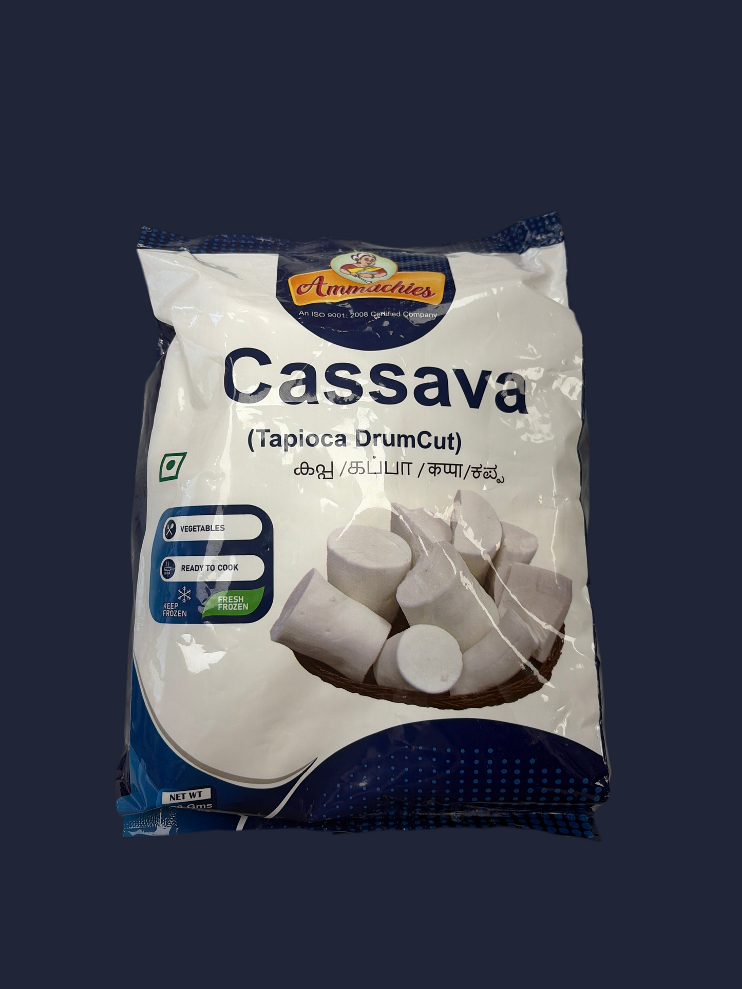 Ammachies Frozen Tapioca(Cassava) drum cut 2lb