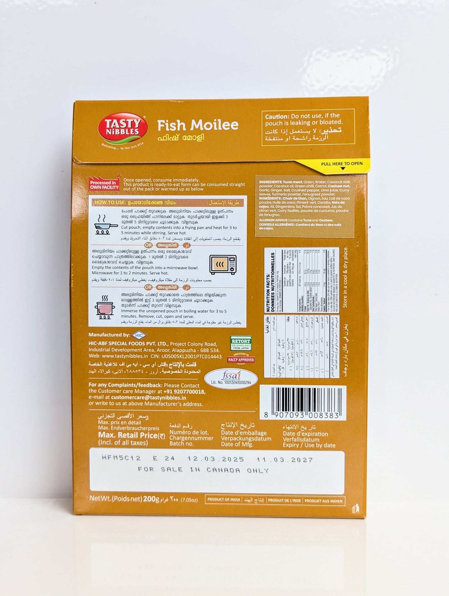 Tasty Nibbles-Fish Moilee 200gm
