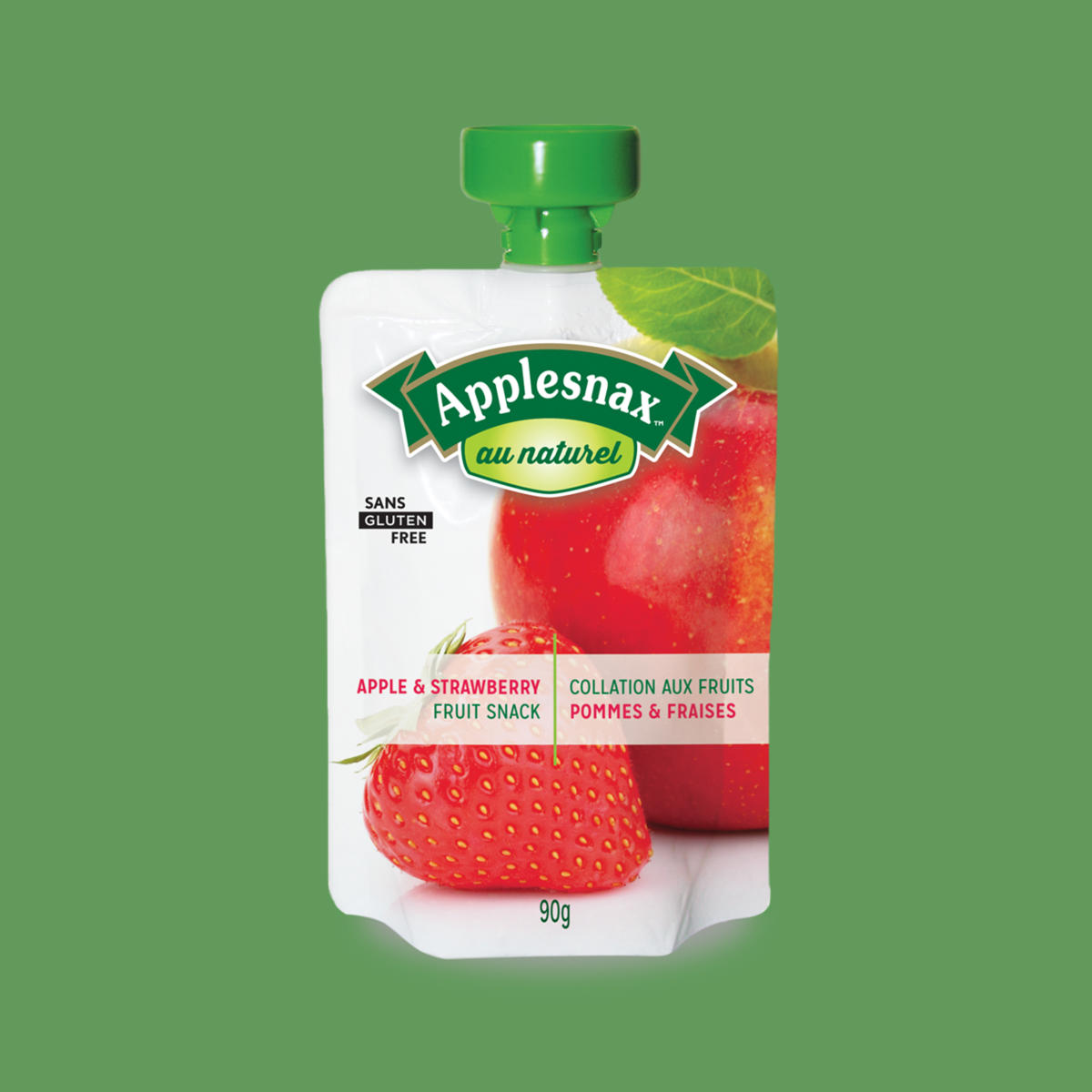 APPLESNAX APPLE & STRAWBERRY UNSWEETENED - 90gm