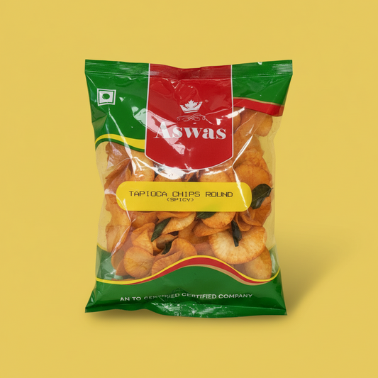 Aswas Tapioca Chips Round Spicy 200g