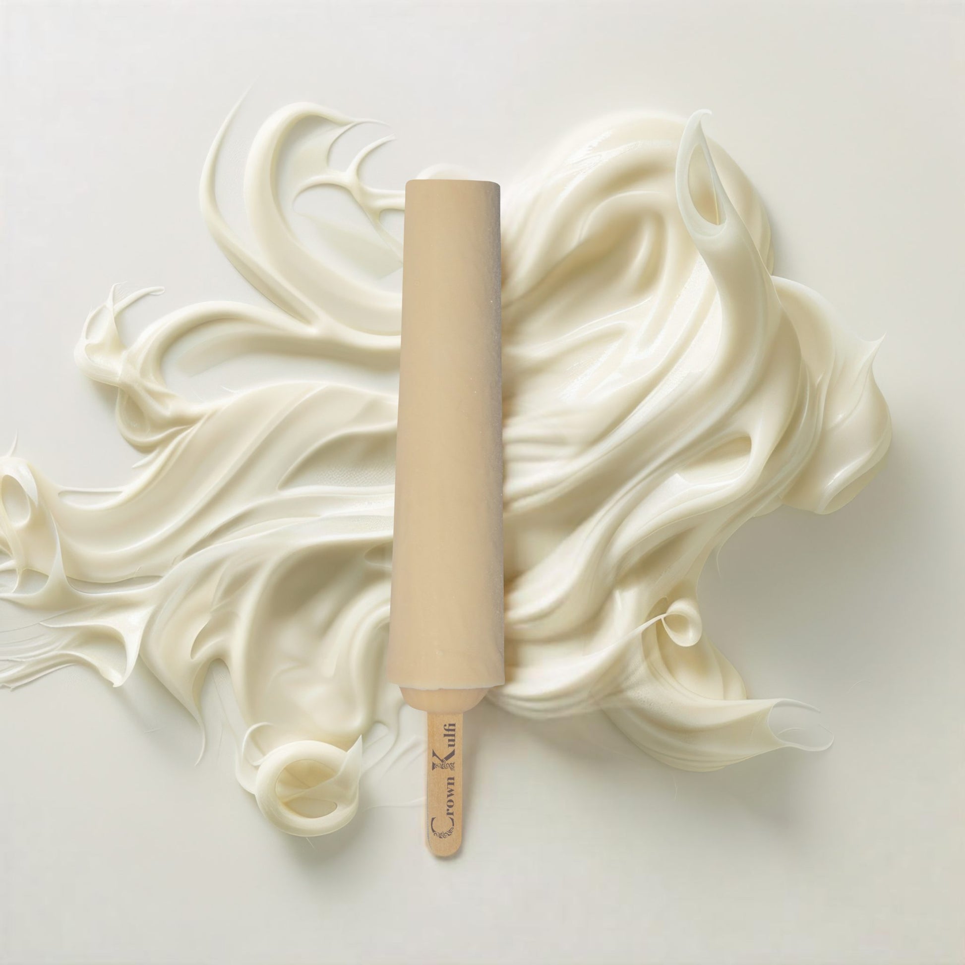 Cosmetic roller with cream on a light background