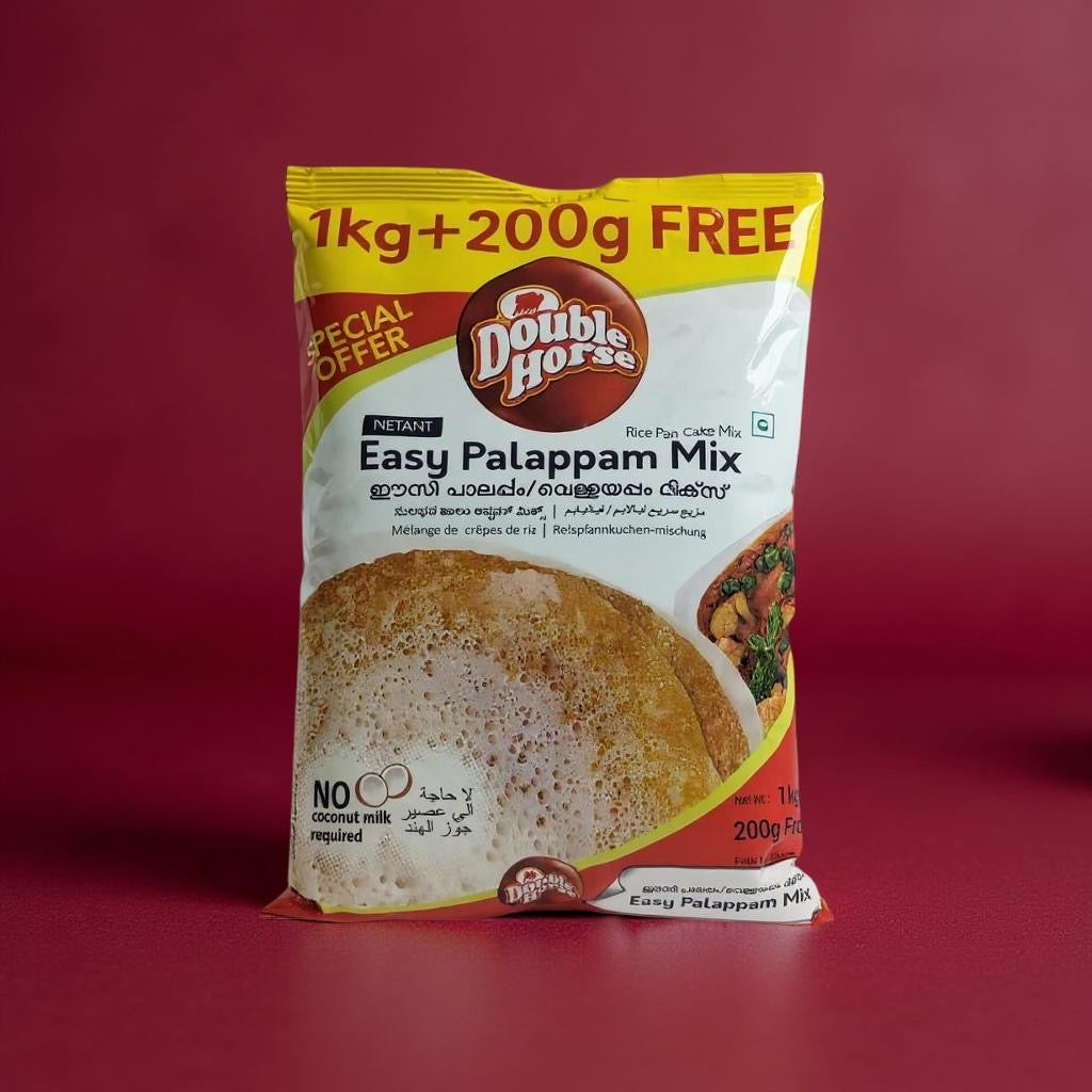 Double Horse Easy Palappam Mix package on a red background