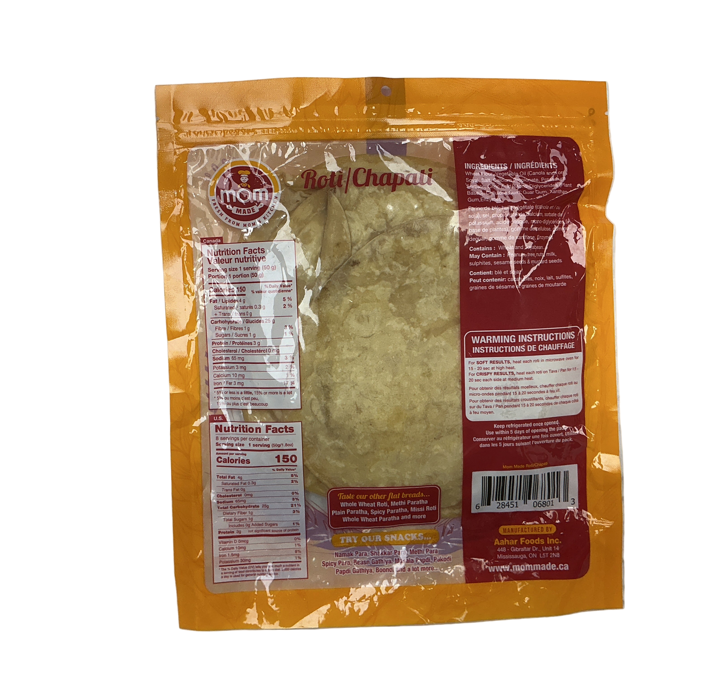 Mom Made Roti/chapathi 400g