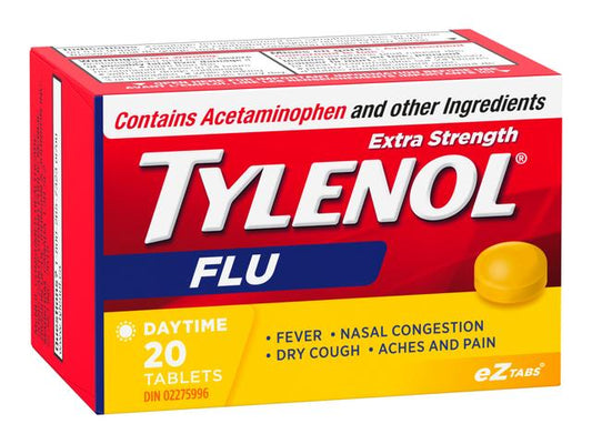 Tylenol Flu Tablets 20 Tablets