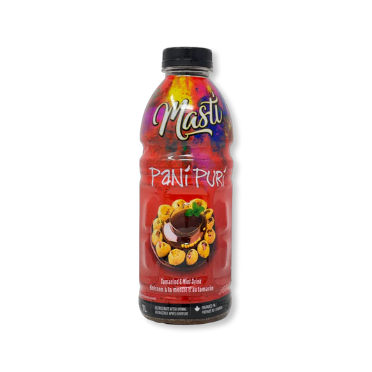 Bottle of Masti Pani Puri drink on a white background