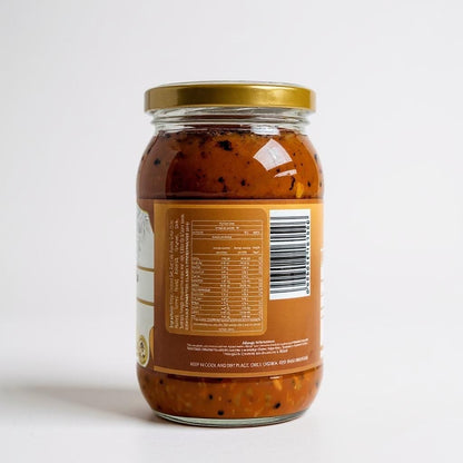 Jar of food with a label on a white background