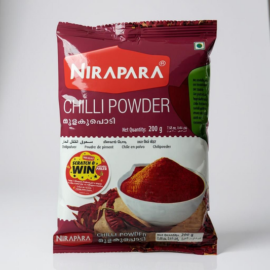 Nirapara Chilli Powder packaging on a white background