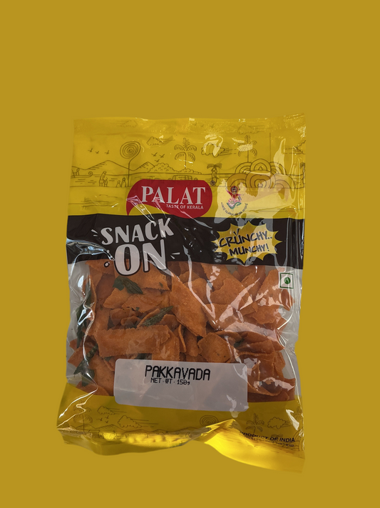 Packaged snack with 'Palat' branding on a yellow background